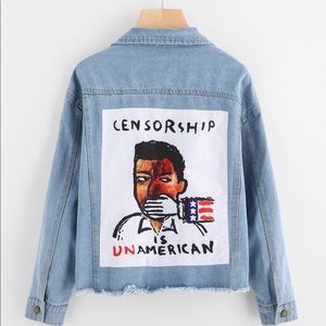 *New* Denim Jacket with Art on the back